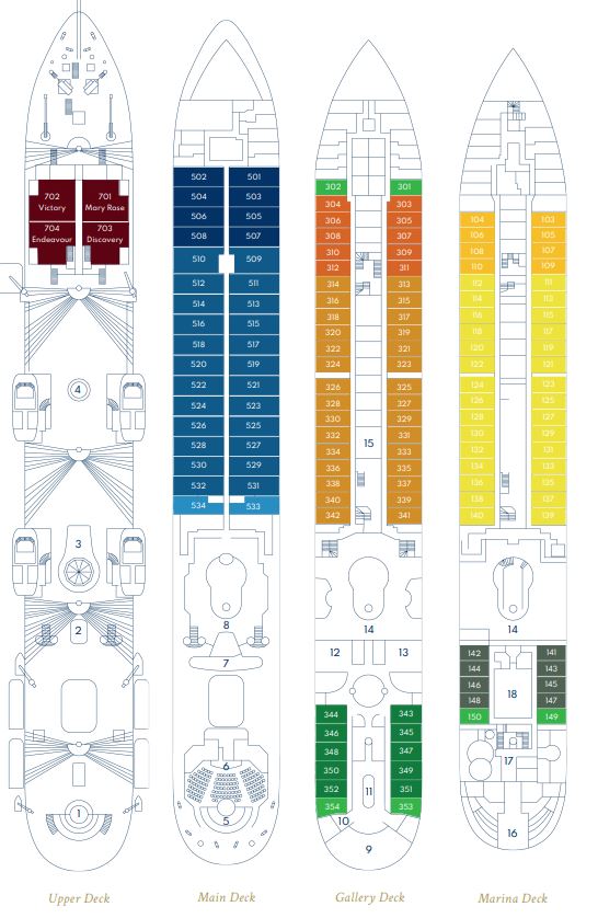 Decksplan Golden Horizon